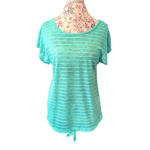 Maurice's in motion mesh striped top